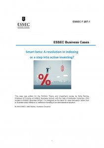 Couverture du cas "Smart Beta: a revolution in indexing or a step into active investing?" de Sofia Ramos